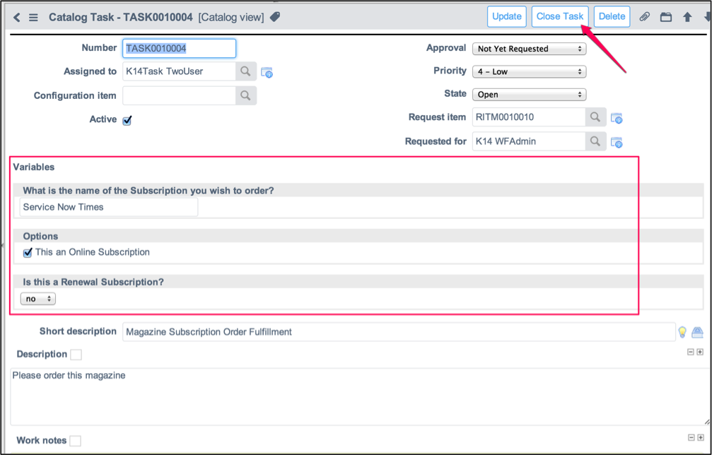 Service Catalog and Workflow Overview (KB0538590) Support and